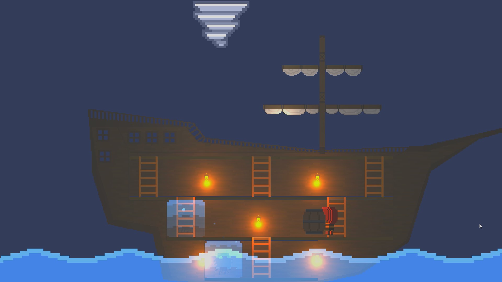 海水が上がってきて